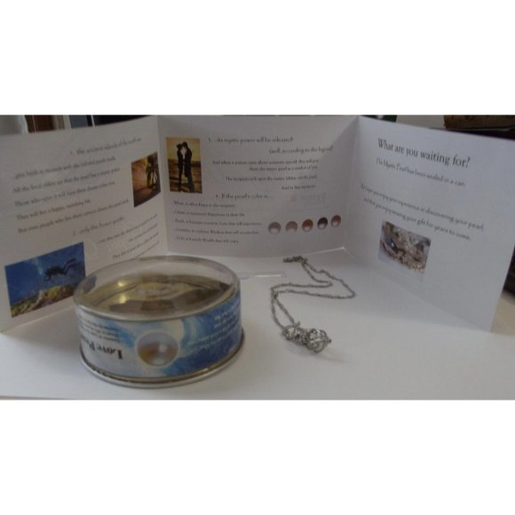 Lucky Pearl Necklace Pendant 16" Stainless Steel Chain Irish Blessing diy - Picture 8 of 13